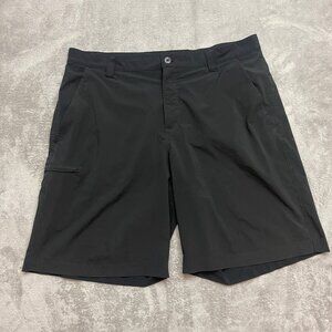 Columbia PFG Shorts Mens 38 Black Fishing Grander Marlin II Offshore Chino Tech